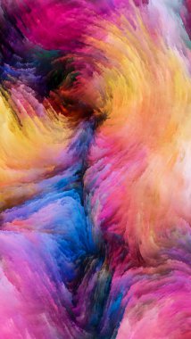 Hareket içinde renk serisi. Tasarım, yaratıcılık ve hayal gücü ekranlar ve mobil cihazlar için duvar kağıdı olarak kullanmak için bu konuda bir metafor olarak akan boya desen tasarım oluşur