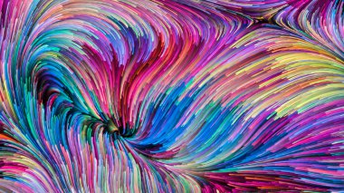 Hareket içinde renk serisi. Tasarım, yaratıcılık ve hayal gücü ekranlar ve mobil cihazlar için duvar kağıdı olarak kullanmak için projeler için fon olarak hizmet için akan boya desen kompozisyonu