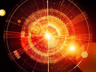 Bilgi patlama serisi. Oklar ve fraktal öğeleri bilim, bilgi teknoloji ve eğitim konusunda patlama düzenlenmesi