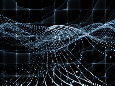 Geometri teknoloji serisi. Arka plan tasarım bilim, bilgi teknoloji ve eğitim konusunda teknolojik fraktal yapıların
