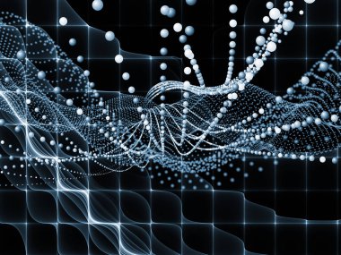 Geometri teknoloji serisi. Arka plan bilim, bilgi teknoloji ve eğitim projelerde kullanılmak üzere teknolojik fraktal yapıların yapılan