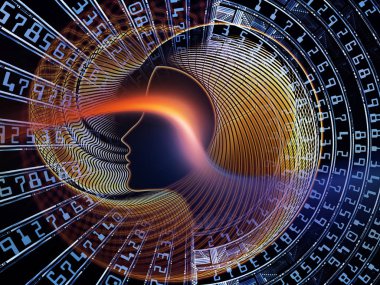 Adam ve numaraları serisi. Zemin sembolik insan profili ve basamak oluşmaktadır ve bilim, bilgi teknoloji ve eğitim projelerde kullanıma uygun