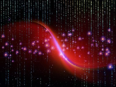 Numbers serisinin dizaynı. Bilim, bilgi teknolojisi ve matematik konularındaki rakamların ve soyut elementlerin etkileşimi