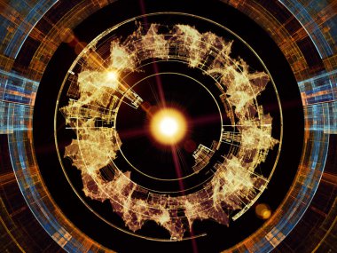 Kuralına göre serisi tasarım. Tasarım bilim, bilgi teknoloji ve matematik konusunda bir metafor olarak basamak ve soyut öğeler oluşur