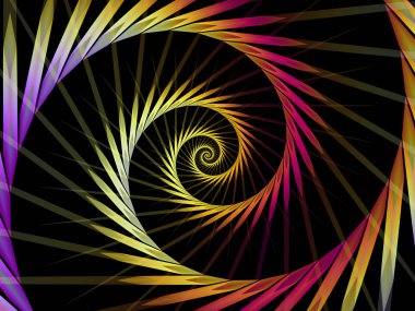 Sarmal geometri serisi. Fraktal öğeleri matematik, geometri ve bilim konusunda iplik girdap fon