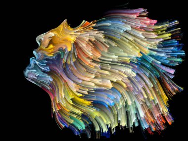 Doku serisi renk. Dinamik arka planlar ve boyutlu arka planında konuda dijital boya ve fraktal bulutlar bileşimi