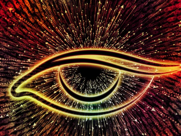 Serie Eye Knowledge Composizione Dell Icona Dell Occhio Della Freccia — Foto Stock