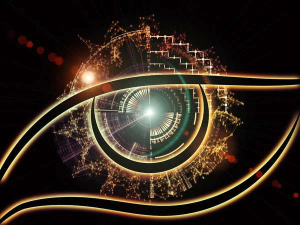 Auge Des Wissens Design Aus Augensymbolen Und Informationssymbolen Als Metapher — Stockfoto