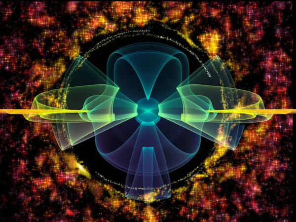 Serie Wave Function Arreglo Vibraciones Sinusoidales Colores Luz Elementos Fractales — Foto de Stock