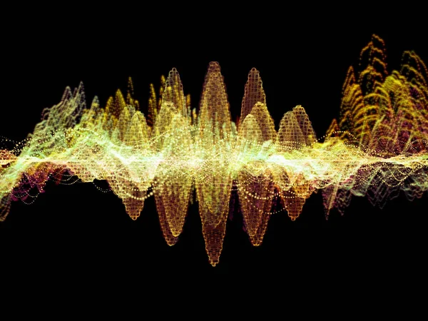 Série Wave Function Conception Abstraite Faite Vibrations Sinusoïdales Colorées Éléments — Photo