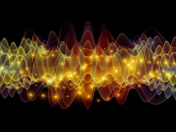 Wave Functie Serie Ontwerp Bestaande Uit Gekleurde Sinus Trillingen Licht — Stockfoto