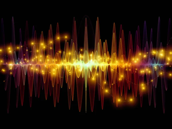시리즈입니다 이퀄라이저 음악에 프로젝트에 배경으로 프랙탈 요소의 스펙트럼 — 스톡 사진
