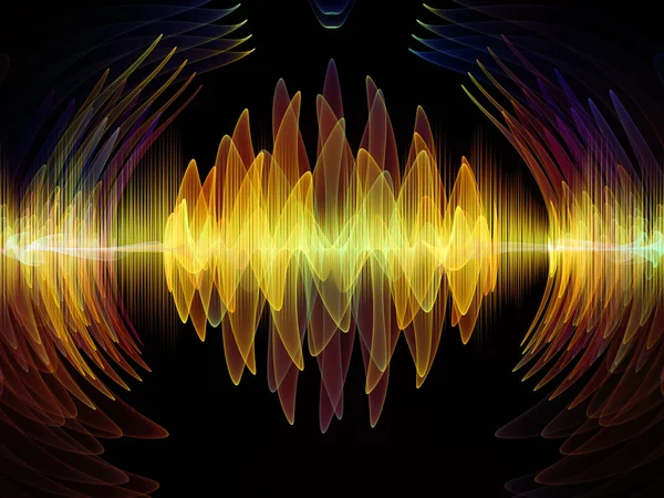 Wave Function Series Design Made Colored Sine Vibrations Light Fractal — Stock Photo, Image