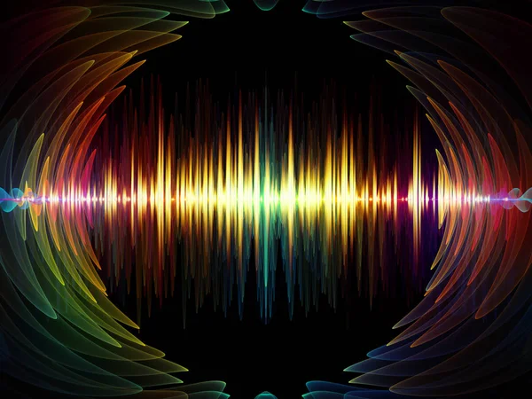 Serie Wave Function Diseño Hecho Vibraciones Sinusoidales Colores Luz Elementos — Foto de Stock