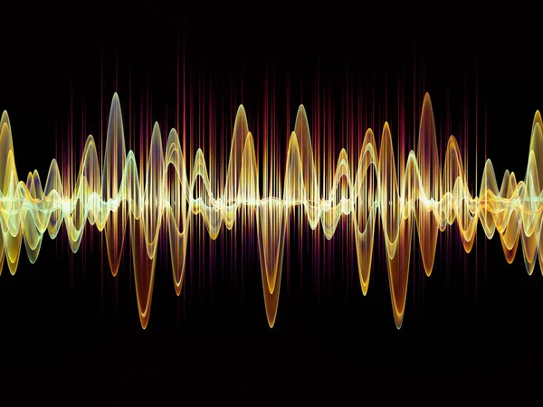 Серия Wave Function Абстрактное Расположение Цветных Синусоидальных Вибраций Световых Звуковых — стоковое фото