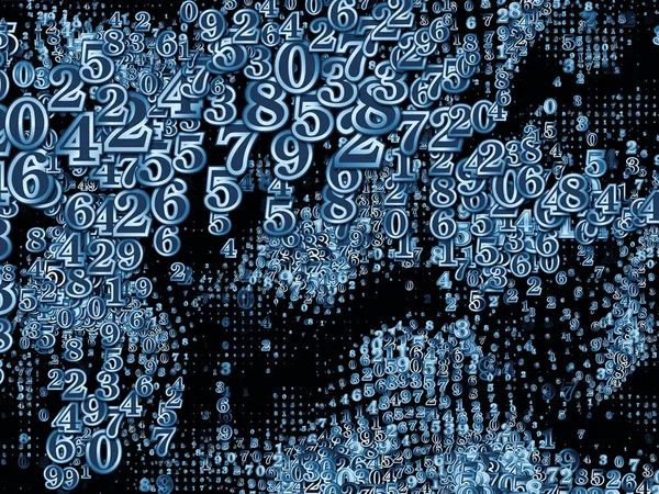 Numéro Série Mondiale Interaction Des Chiffres Des Éléments Fractaux Dans — Photo