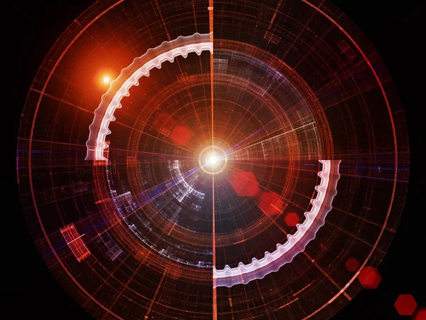 Geometry Technology Series Composition Technological Fractal Structures Metaphorical Relationship Science — Stock Photo, Image