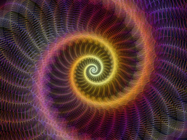 Spiral Geometri Serien Design Som Består Spinning Virvel Fraktal Element — Stockfoto