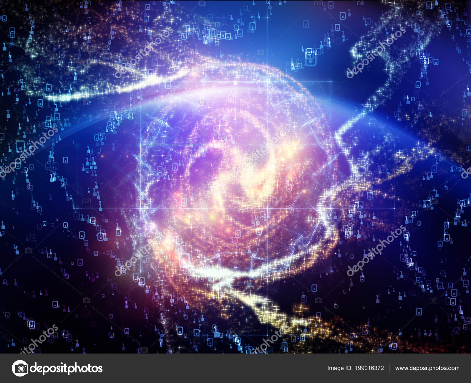 Math Universe Series Background Composition Digits Elements Space