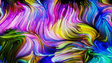 Color In Motion serisi. Tasarım, yaratıcılık ve hayal gücü konularında ekran ve cihazlar için duvar kağıdı olarak kullanılacak sıvı boya deseninden oluşan soyut tasarım