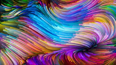 Color In Motion serisi. Tasarım, yaratıcılık ve hayal gücü konularında ekran ve cihazlar için duvar kağıdı olarak kullanılacak sıvı boya kalıbının bileşimi