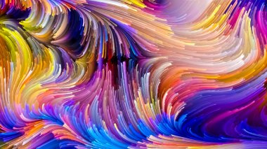 Color In Motion serisi. Tasarım, yaratıcılık ve hayal gücü konularında ekran ve cihazlar için duvar kağıdı olarak kullanılacak sıvı boya kalıbının arkaplan bileşimi