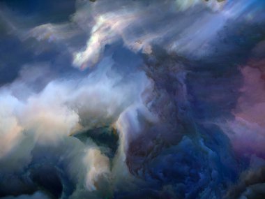 Uzaylı dünya serisi. Doğa ve hayal gücü gerçeküstü renkleri ve dijital manzara resim bilim kurgu, rüyalar, konuda zorlar