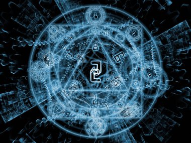 Sayısal bağlantı serisi. Görsel olarak çekici zemin numarası ve fraktal geometri sembollerin uygun düzenleri magic, matematik ve gizli yapılan