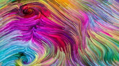 Color In Motion serisi. Tasarım, yaratıcılık ve hayal gücünün ekran ve cihazlar için duvar kağıdı olarak kullanılacak sıvı boya kalıbının düzenlenmesi