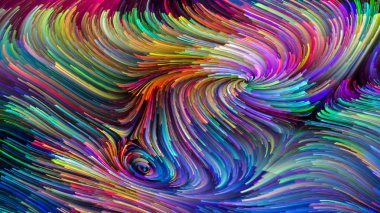 Color In Motion serisi. Tasarım, yaratıcılık ve hayal gücü konularında ekran ve cihazlar için duvar kağıdı olarak kullanılacak sıvı boya kalıbının bileşimi