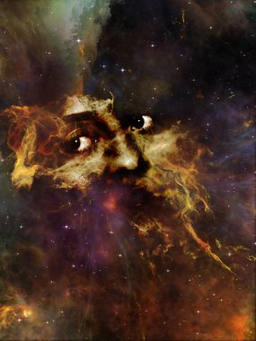 Evren bize hatırlıyorum serisi olacak. Kadının yüzü, Bulutsusu ve yıldız evren, doğa, insan aklının ve hayal gücü projelerde için uygun bir zemin olarak kompozisyonu