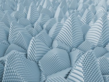 konuyla ilgili bilgisayar grafik çizimi için arka plan öğesi olarak fraktal gürültü ile bozuk uçak ilkel 3D render