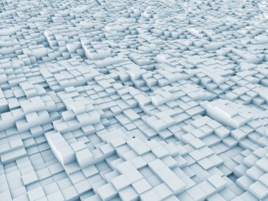 konuyla ilgili bilgisayar grafik çizimi için arka plan öğesi olarak fraktal gürültü ile bozuk uçak ilkel 3D render