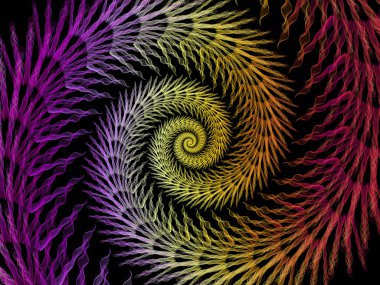 Sarmal geometri serisi. Fraktal öğeleri matematik, geometri ve bilim konusunda iplik girdap fon