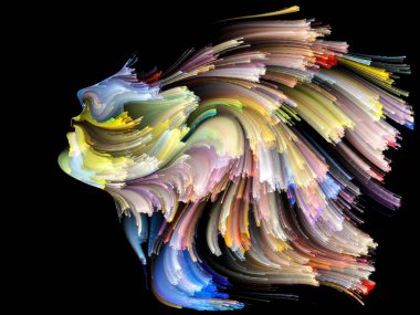 Doku serisi renk. Dinamik arka planlar ve boyutlu arka planında konuda dijital boya ve fraktal bulutlar bileşimi