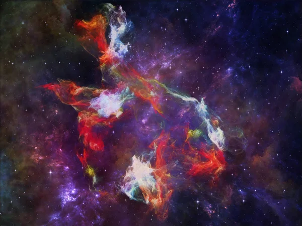 Серия Игр Deep Space Абстрактный Дизайн Космической Туманности Пылевых Облаков — стоковое фото