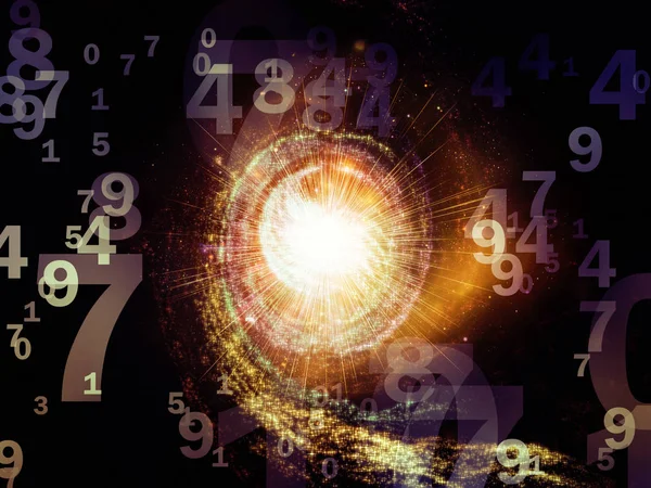 Serie Dell Universo Matematico Interazione Cifre Elementi Spaziali Sul Tema — Foto Stock