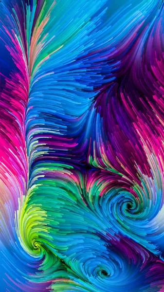 Color Motion Series Composition Liquid Paint Pattern Metaphorical Relationship Design — Stock Photo, Image