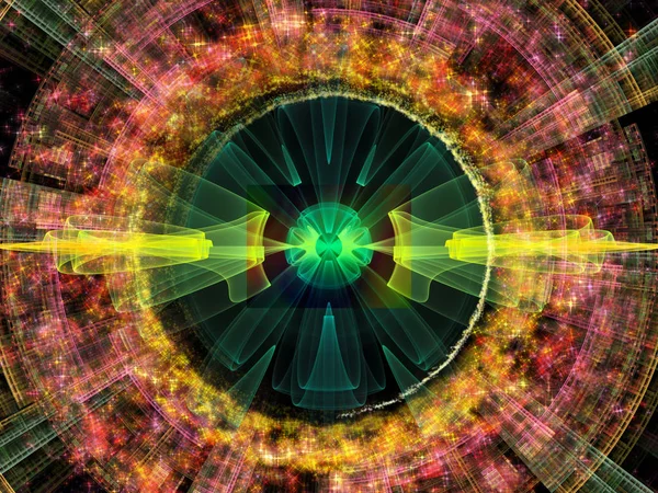 波動関数のシリーズ 色の正弦振動の配置 音のイコライザーの主題のための光とフラクタルの要素の音楽のスペクトルと量子確率 — ストック写真