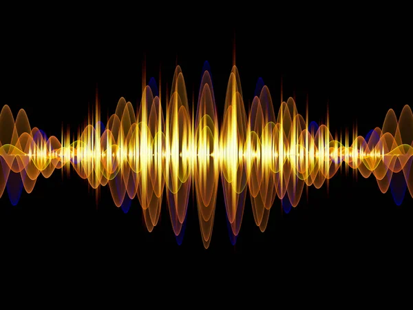 Серия Wave Function Абстрактная Композиция Цветных Синусоидальных Вибраций Световых Звуковых — стоковое фото