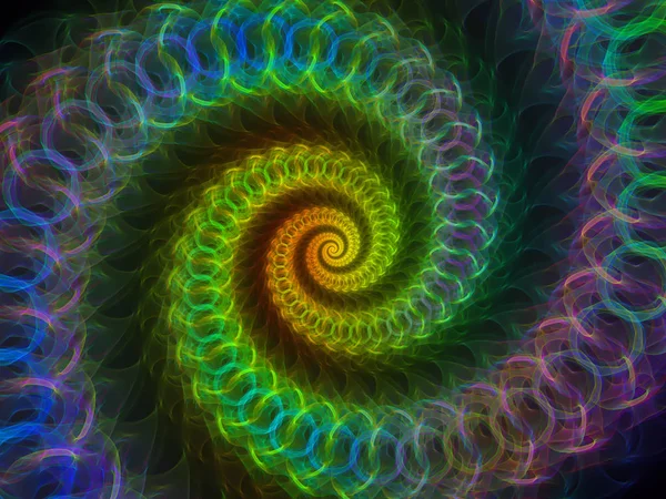 Spiral Geometri Serien Arrangemang Spinning Virvel Fraktal Element Ämnet Matematik — Stockfoto