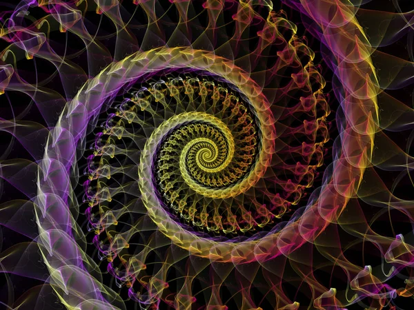 Seria Geometria Spirali Tło Wir Przędzenia Fraktal Elementów Temat Matematyki — Zdjęcie stockowe