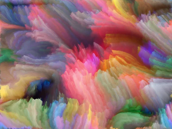 カラー テクスチャ シリーズ 動的な背景と次元背景の主題のメタファーとしてデジタル ペイントとフラクタル雲で構成されるデザイン — ストック写真