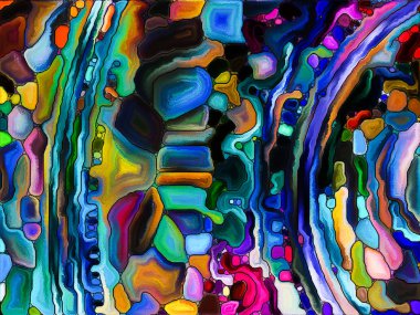 Kurşunlu cam desen serisi. Vitray kavramı çalışma tasarım ve sanat, Uzay Bölümü konuda etkileşimi