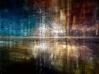 Dijital City serisi. Üç boyutlu Fraktallar ve ışıkların bilgisayarlar, bilim, sanal gerçeklik ve modern teknoloji konusunda zemin