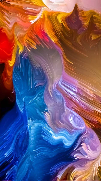 Color In Motion serisi. Tasarım, yaratıcılık ve hayal gücü üzerine projeler için ekran ve cihazlar için duvar kağıdı olarak kullanılacak sıvı boya kalıbının bileşimi