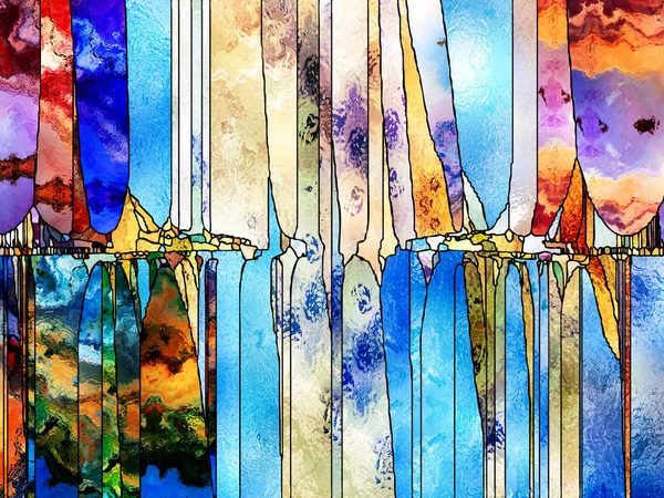 Lekeli Glass Forever serisi. Tasarım, yaratıcılık ve hayal gücü konularındaki çizgilerin, şekillerin ve renk kalıplarının etkileşimi