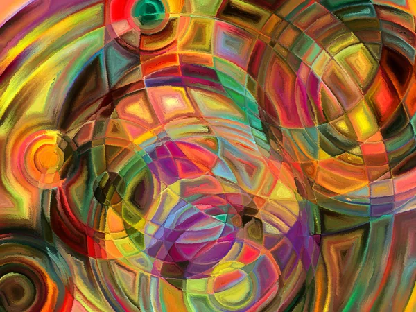 Kurşunlu cam desen serisi. Sanatsal soyutlama vitray kavramı çalışma sanat, Uzay Bölümü ve tasarım konusunda oluşan