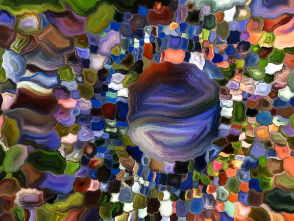 Vitray Revisited serisi. Uzay Bölümü ve tasarım, yaratıcılık ve modern sanat konusunda boyama öğe çalışma.