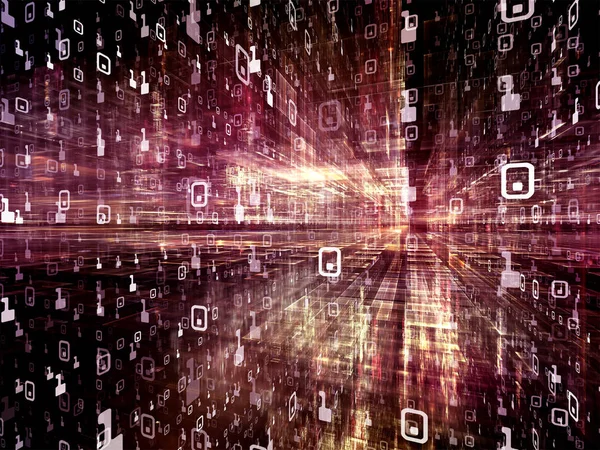 Dijital City serisi. Üç boyutlu Fraktallar ve bilgisayarlar, bilim, sanal gerçeklik ve modern teknoloji konu numaraları sanatsal soyutlama oluşur